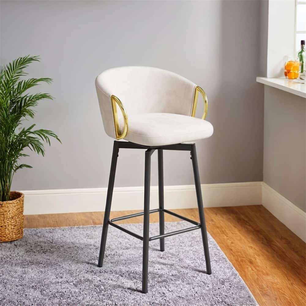 30" Dining Chairs Set of 4,Modern Style 360°Swivel Bar Chairs