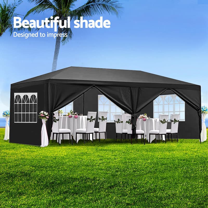 10 x 20 Wedding Party Canopy Tent Outdoor Gazebo with 6 Removable Sidewalls