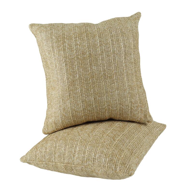 Outdoor/Indoor Throw Pillows, Decorative Throw Pillows With Inserts,Simulated Straw Weaving Square Pillows