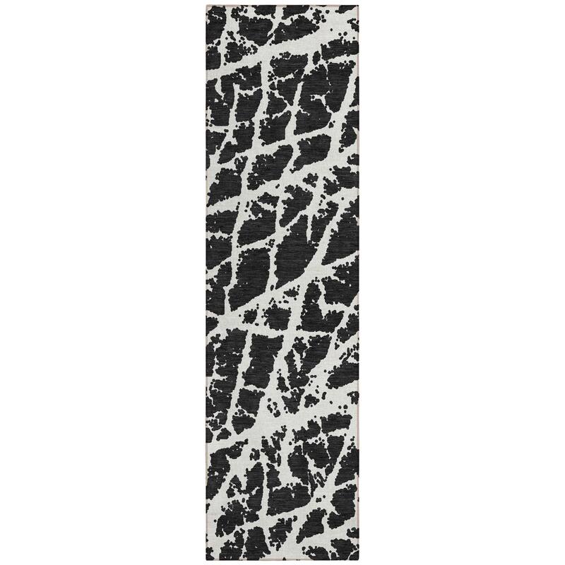 Allomi Unique Abstract Weather Resistant Timeless Fusion Outdoor Rug