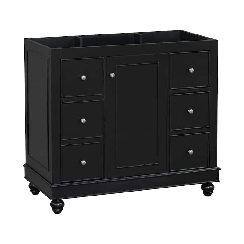 36" Black Bathroom vanity(Sink not included)