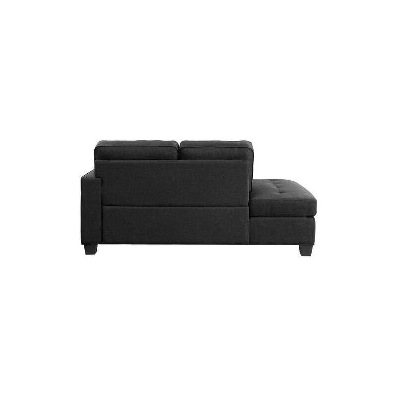 Jobyna Black Textured Fabric Living Room Set
