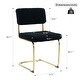 preview thumbnail 3 of 28, Teddy Dining Chair Set of 2 with Upholstered Back Accent Chair and C-Shaped Metal Legs Vanity Chair, Student Desk Chair