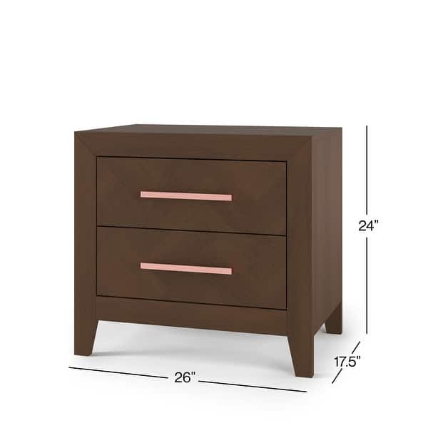 dimension image slide 1 of 2, Child Craft Kieran Nightstand with 2 Drawers