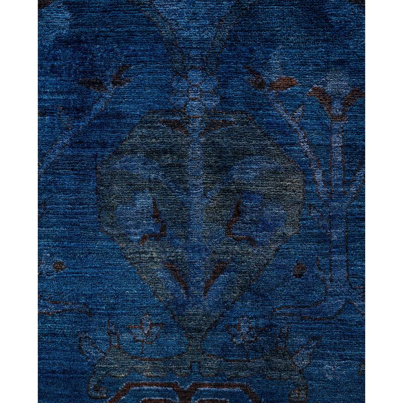 Overdyed One-of-a-Kind Hand-Knotted Area Rug - Navy - 11' 9" x 14' 10"