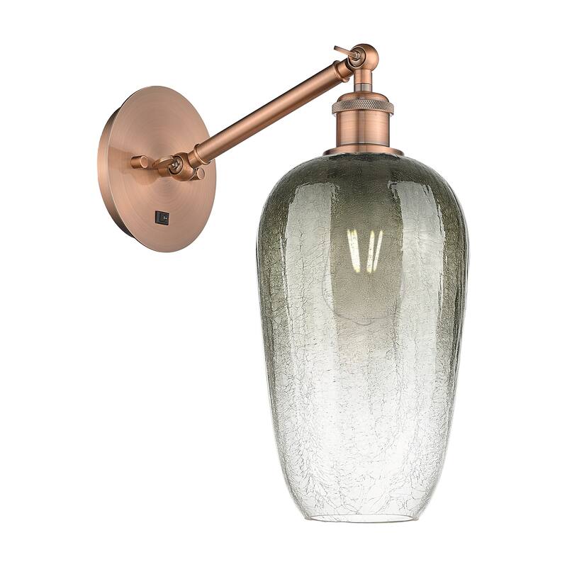 Innovations Lighting Endless Possibilities Ballston - Brookhaven Flute - 1 Light 7" Adjustable Sconce - Slate/Antique Copper