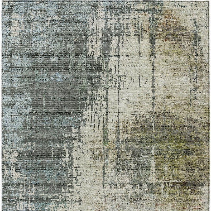 HomeRoots Abstract Transitional Rectangle Outdoor Rug
