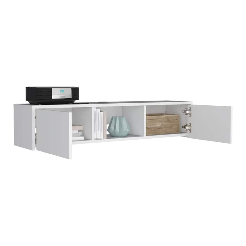 Glen Floating TV Stand with cabinets