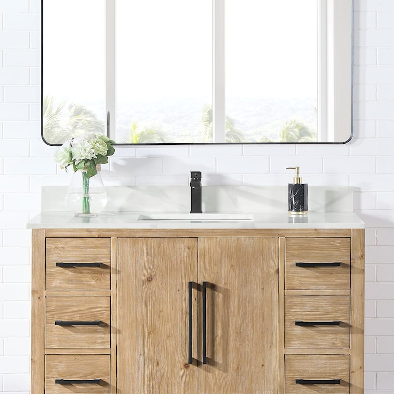 Altair Arbios Calacatta White Quartz Stone Vanity Top in Single Faucet Hole On Sale Bed Bath