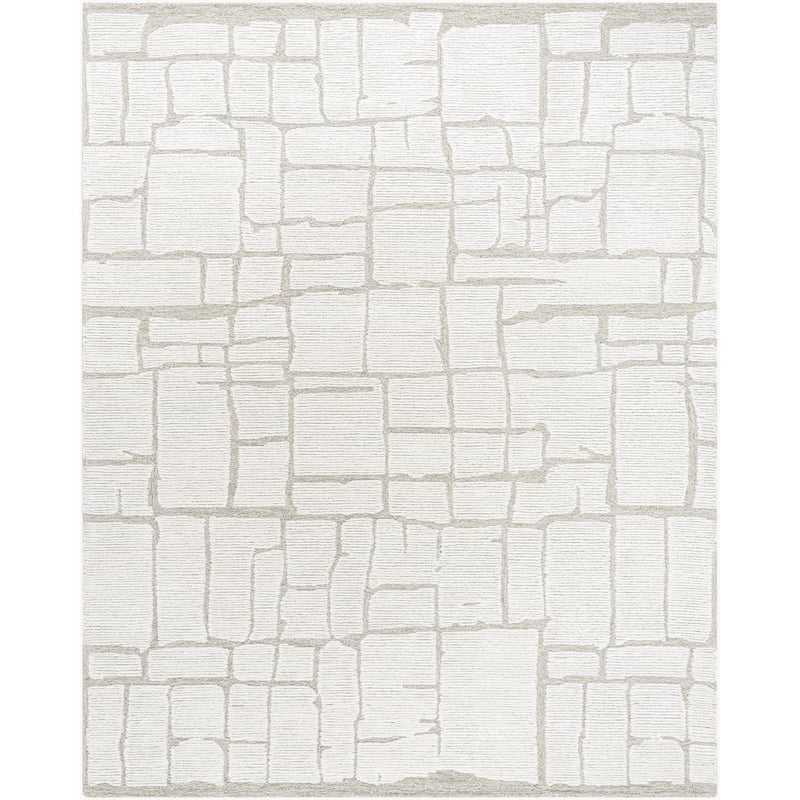 Livabliss Bianca Modern Area Rug - 9' x 12' - Light Gray/White
