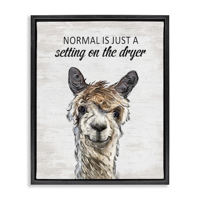 Stupell Normal is Just Dyer Setting Framed Floater Canvas Wall Art Design By Lettered and Lined