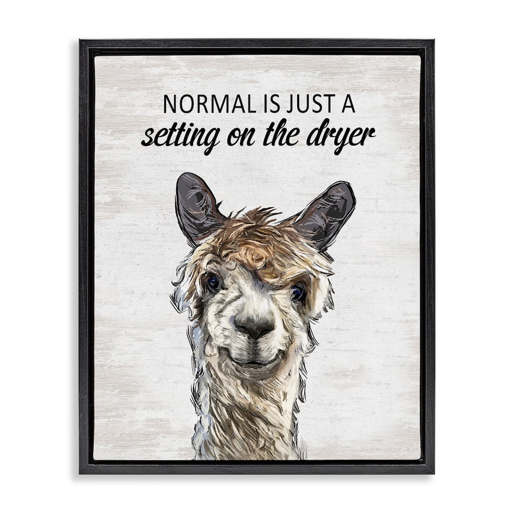 Stupell Normal is Just Dyer Setting Framed Floater Canvas Wall Art Design By Lettered and Lined
