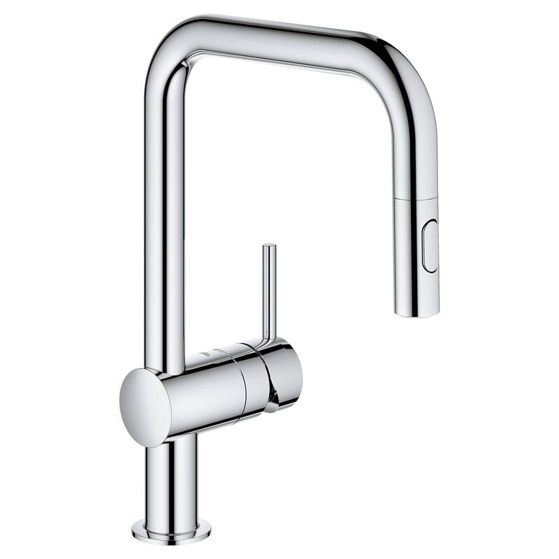 Grohe Minta 1.75 GPM Single Hole Pull Down Kitchen Faucet - Starlight Chrome