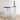 Carrara Noir 2 Piece Bathroom Set, Trash Can 3 Liter and Slim Toilet Brush Holder, Black and White Marble, Matte Accents