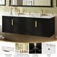 preview thumbnail 6 of 38, GDFStudio - Marwood Vintage Double Bathroom Vanity Set with 3 Holes Single Ceramic Sink & Soft Closing Doors - 60'W