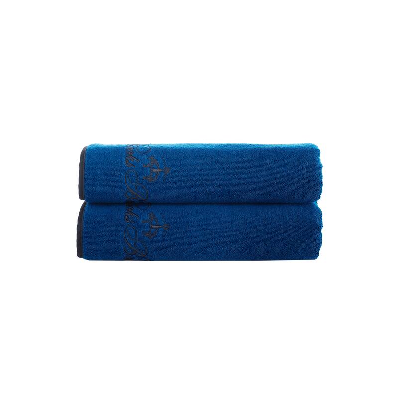 Brooks Brothers Contrast Frame 2 pcs Bath Towels - Royal Blue