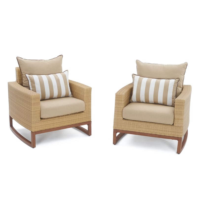 Mili 5 Piece Sunbrella Outdoor Patio Club Chair & Ottoman Set