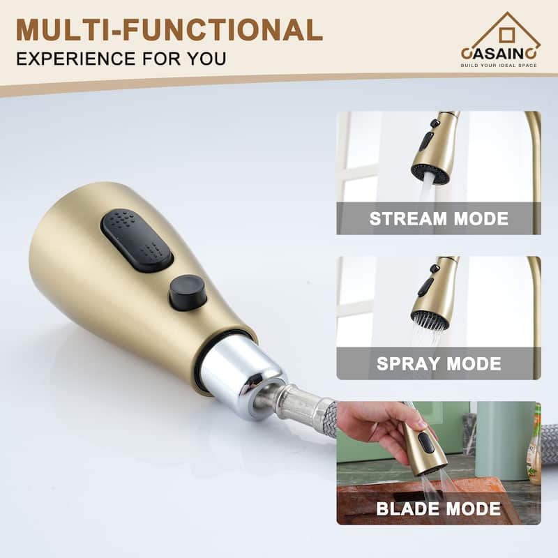 Single Handle Pull Down Sprayer Kitchen Faucet