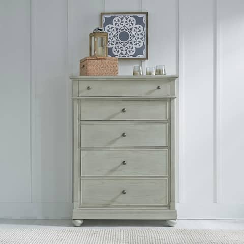 Liberty Harbor View Dove Gray Cottage 5-Drawer Chest