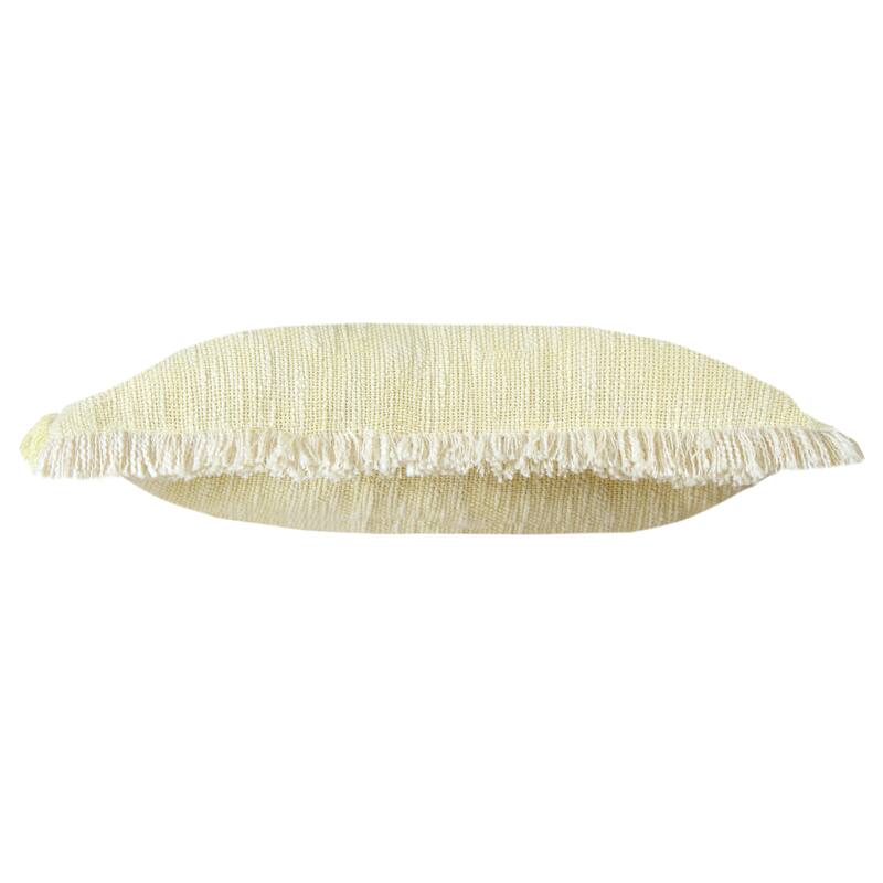 Sevita Two-Tone Cotton Fringe Throw Pillow