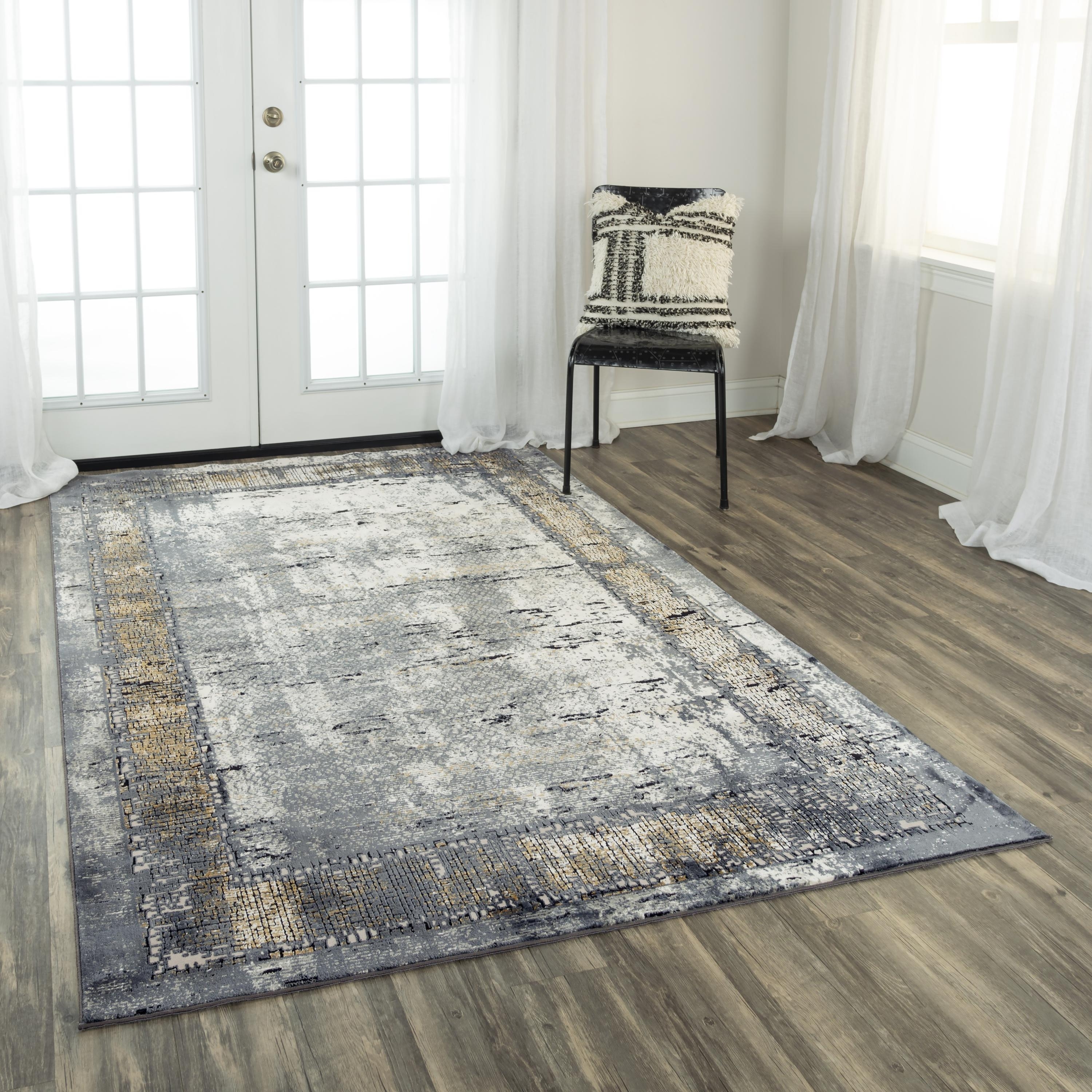 Alora Decor Spring Grey, Beige and Mosaic Pattern Rug