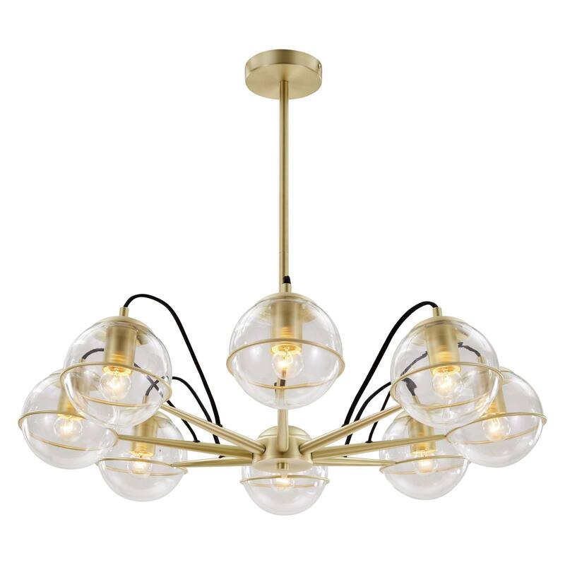 Hanna 8-Light Chandelier - Clear/Gold