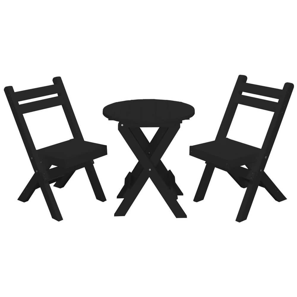 Poly Lumber Coronado Round Folding Bistro Set