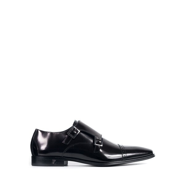 Versace Spazzolato Leather Monk Strap