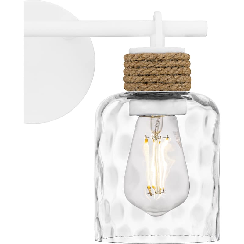 Baltic 2-Light Matte White Bath Light