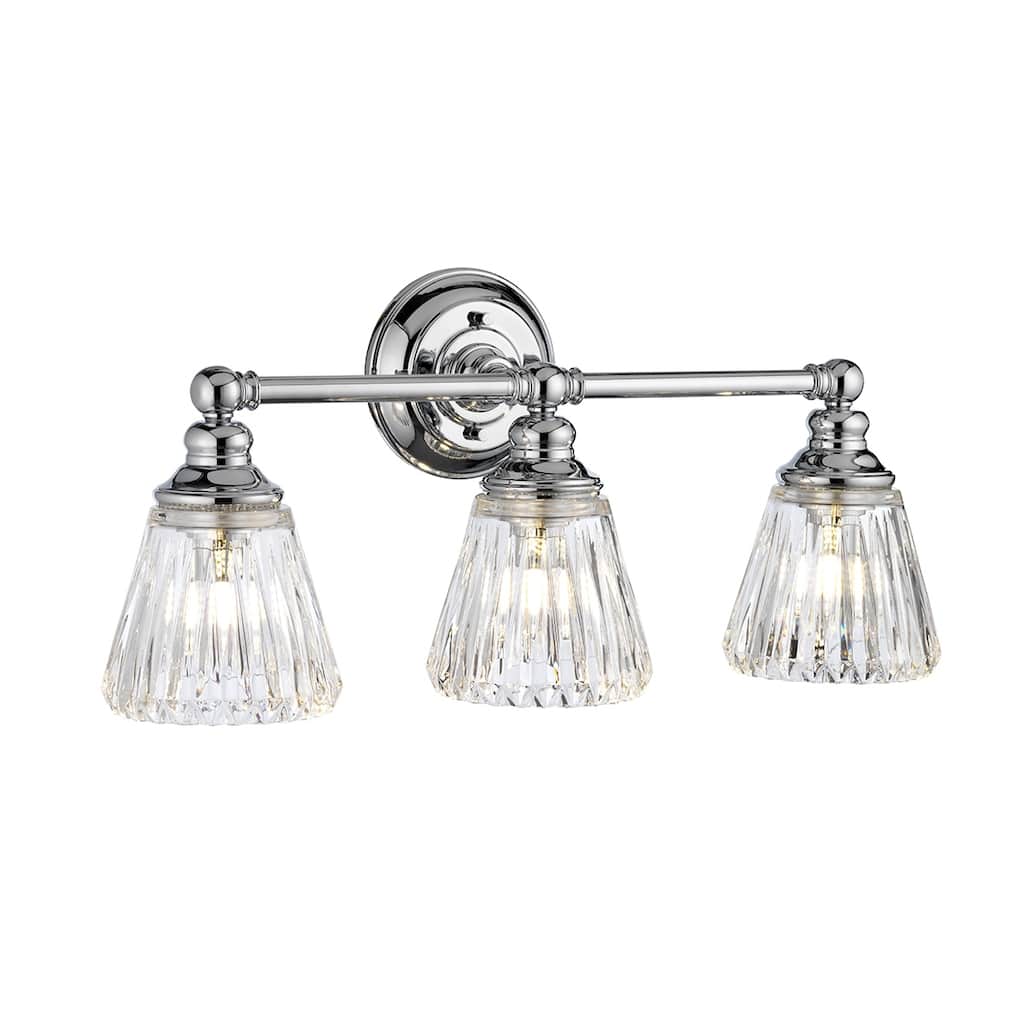 Keynes 3 Light Bath Light in Polished Chrome - 22 x 6.5 x 10