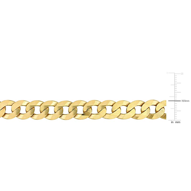 Miadora 18kt Yellow Gold Plated Sterling Silver Curb Chain Men's Bracelet