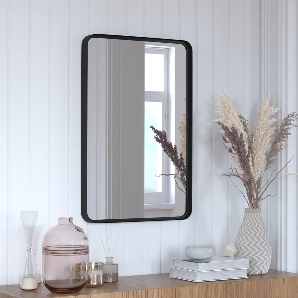 Wall Mount Shatterproof Wall Mirror with Metal Frame - 20" x 30"