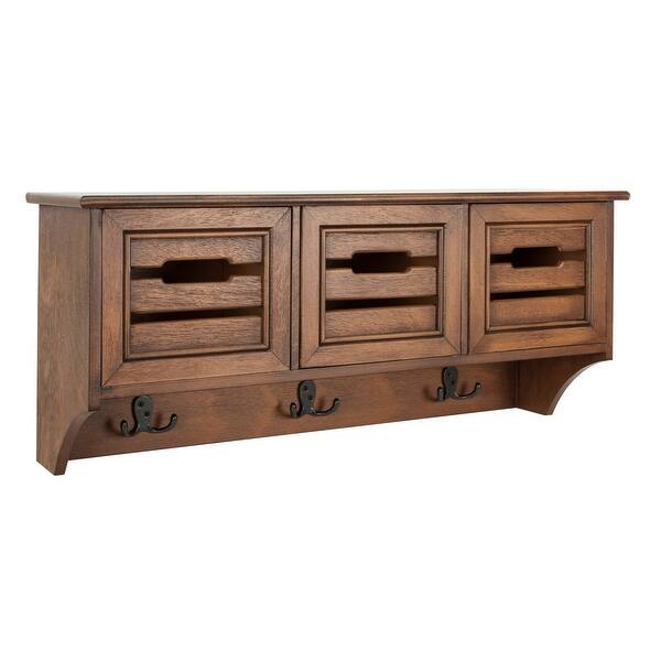 Safavieh Leon Hanging 3 Drawer Wall Rack (Honey) Safavieh Leon Hanging 3 Drawer Wall Rack (Honey)