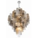 preview thumbnail 3 of 6, Addis 20 Light Polished Chrome Chandelier - 30.5"W x 49.5"H x 30.5"D