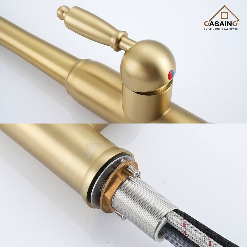 Single Handle Pull-Down Sprayer Kitchen Faucet