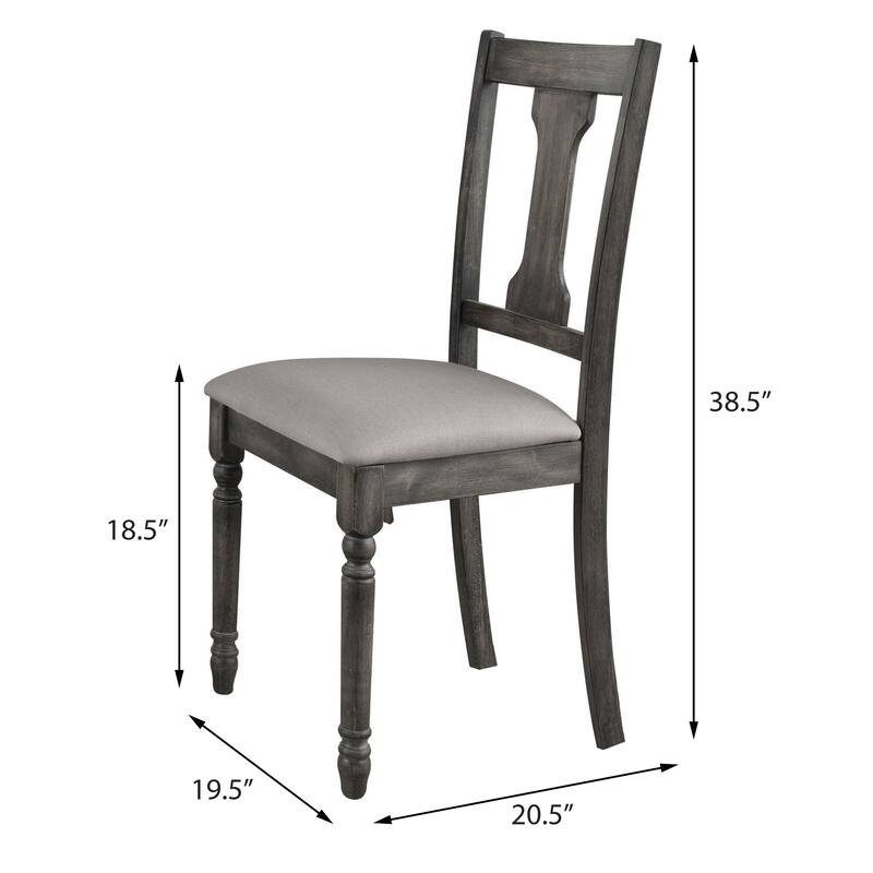 Tan and Weathered Grey Open Back Side Chairs (Set of 2)