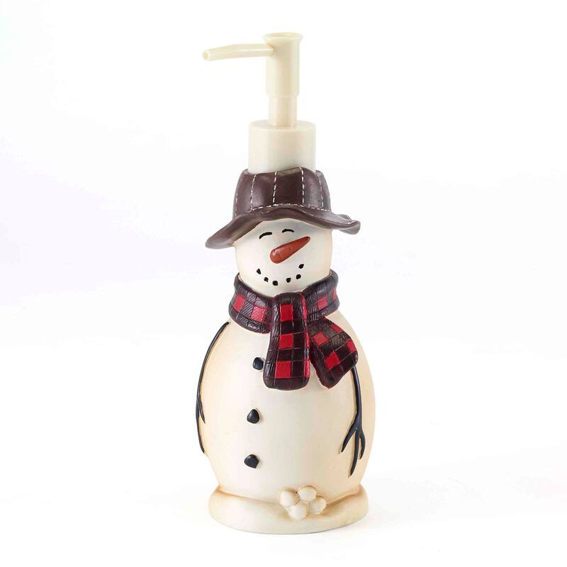 Avanti Linens Snowmen Gathering Lotion Dispenser - Beige - Lotion Dispenser