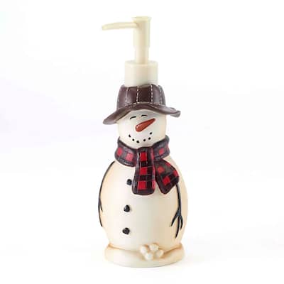 Avanti Linens Snowmen Gathering Lotion Dispenser - Beige - Lotion Dispenser
