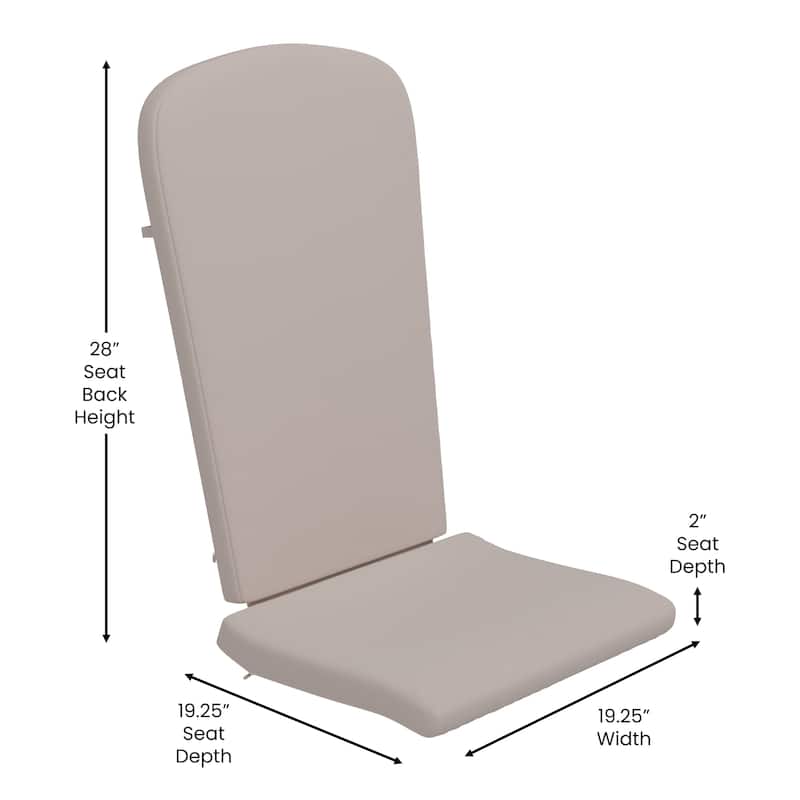 Indoor/Outdoor Adirondack Chairs with Cushions - Set of 2