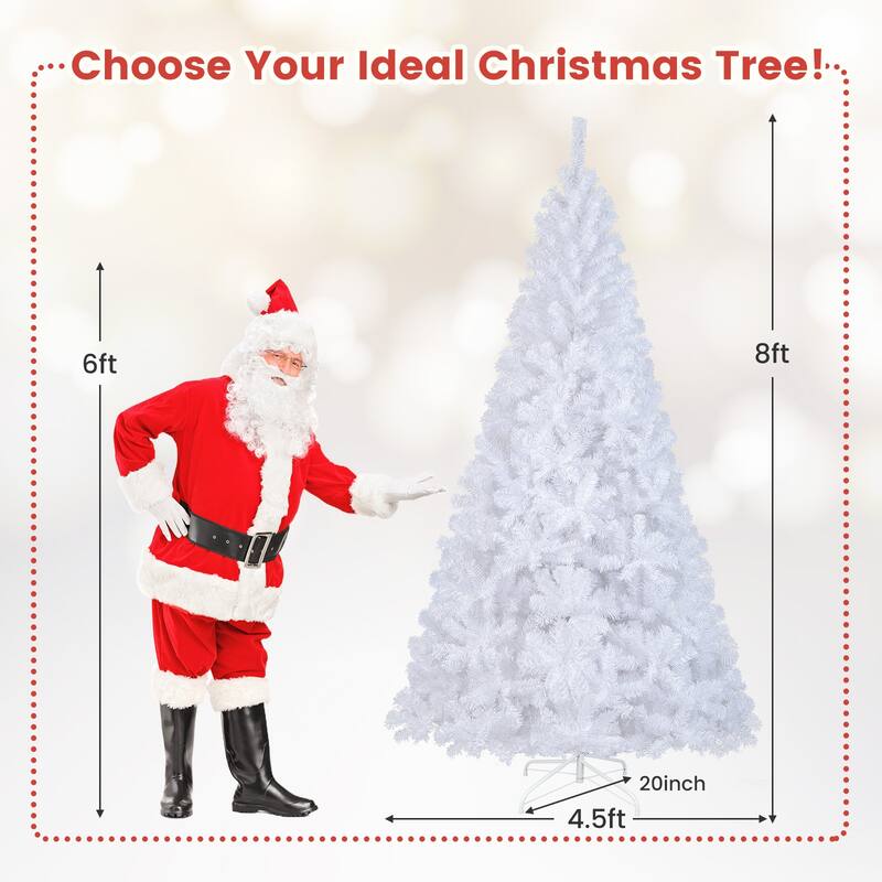 5/8 Feet White Christmas Tree with Solid Metal Legs