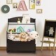 preview thumbnail 12 of 21, Costway Kids Wooden Toy Storage Unit Organizer w/Rolling Toy Box &