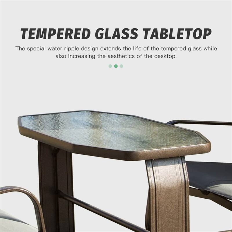 4-Seat Outdoor Glider Benches with Canopy and Aluminum Frame