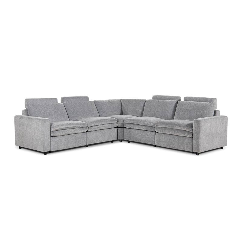 Camden 113" Performance Power Motion 5-Piece Modular Corner Sectional Sofa