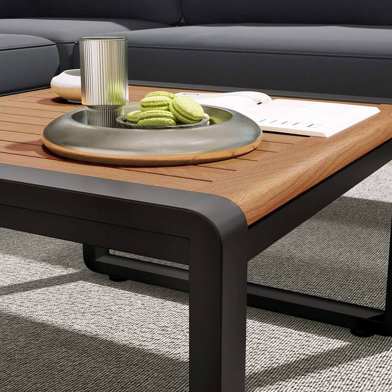 4-Piece Outdoor Patio Set with Cushions and Coffee Table