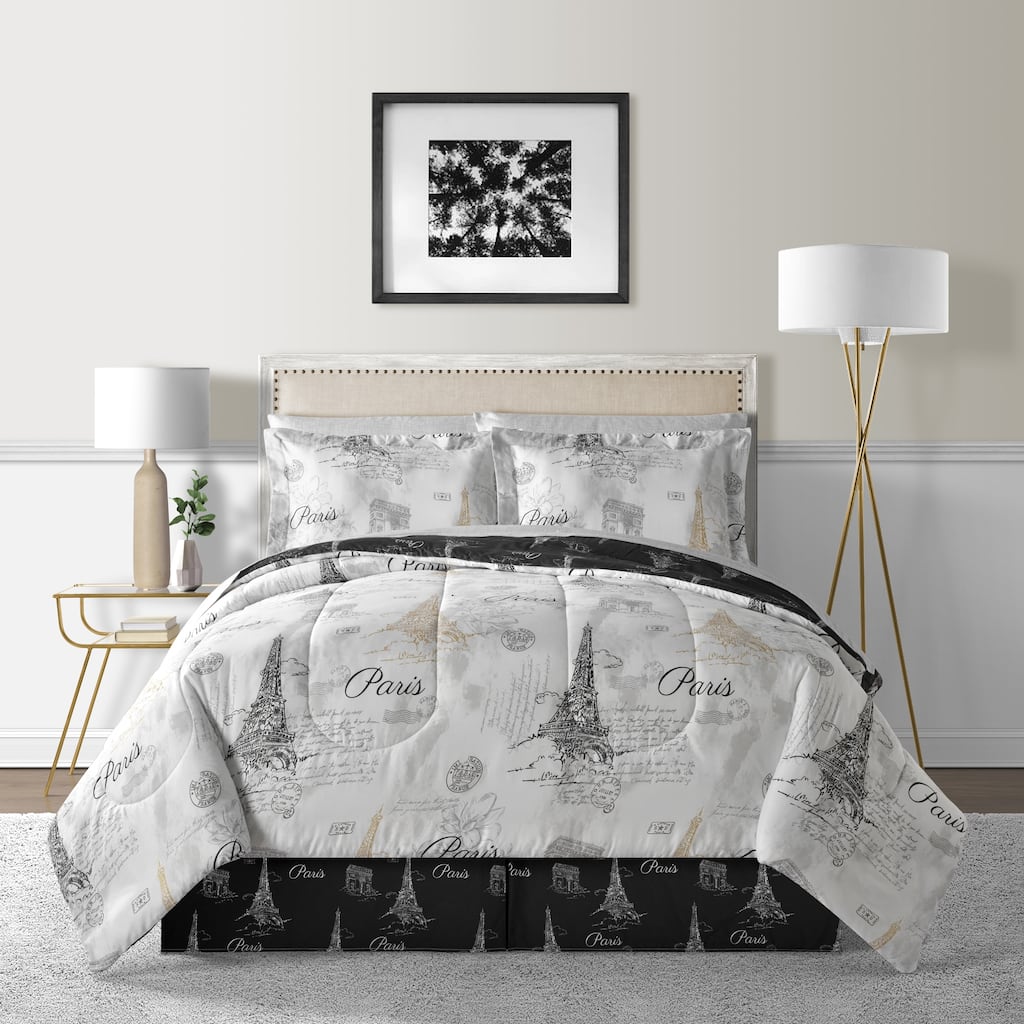 Lanwood Home Paris Sketch 8-Piece Comforter Set