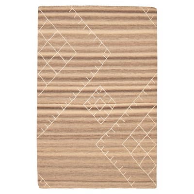 Marrakech Taupe Kilim 5'2" x 8'0" - 5'2 x 8'0
