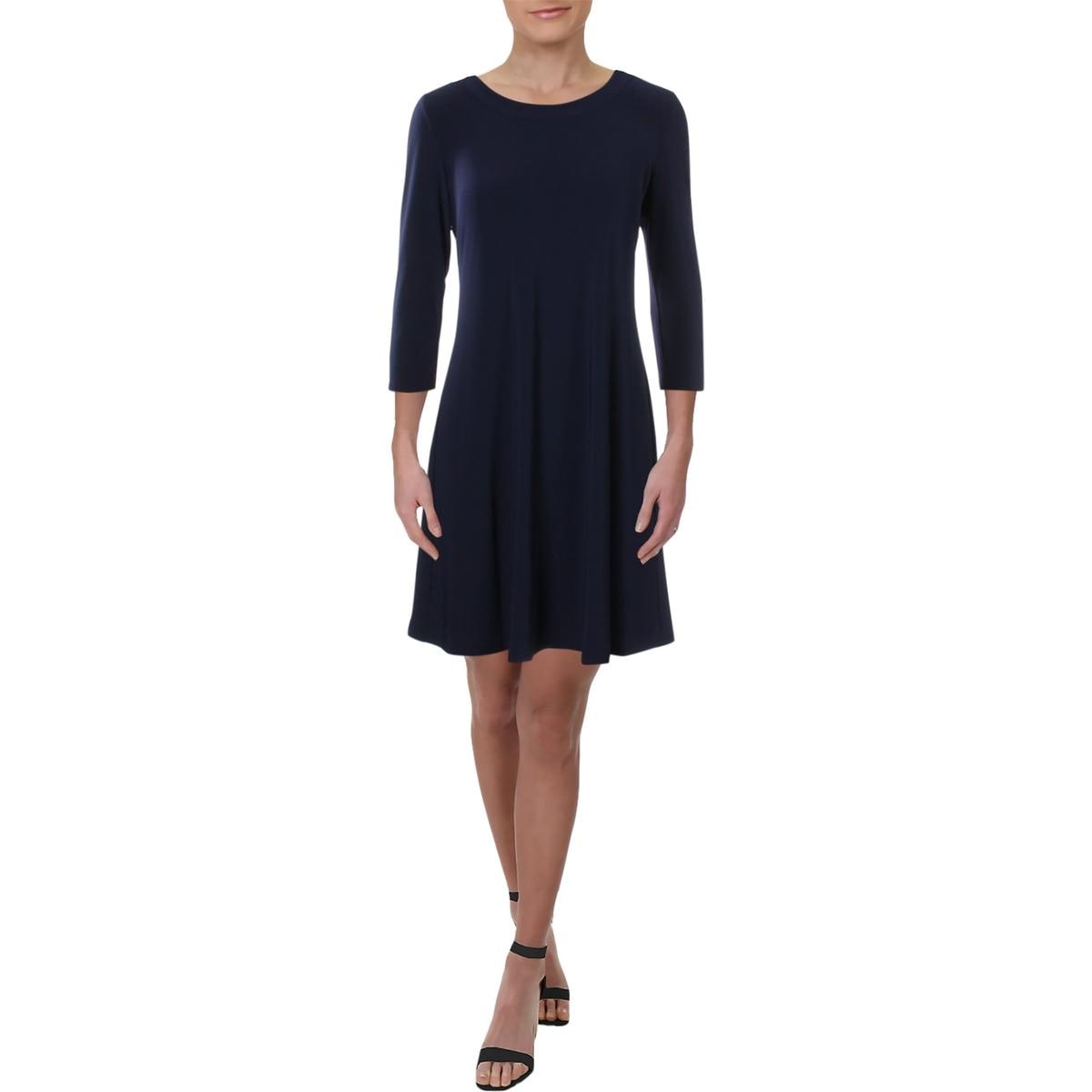 Three quarter sleeve anne klein dresses deals