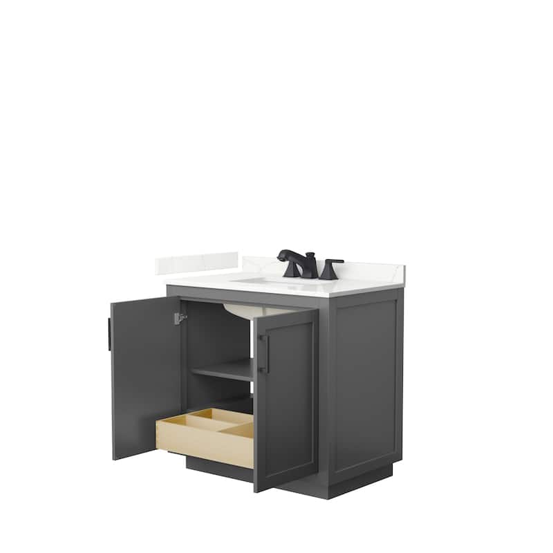 Miranda 36-inch Single Vanity, Quartz Top