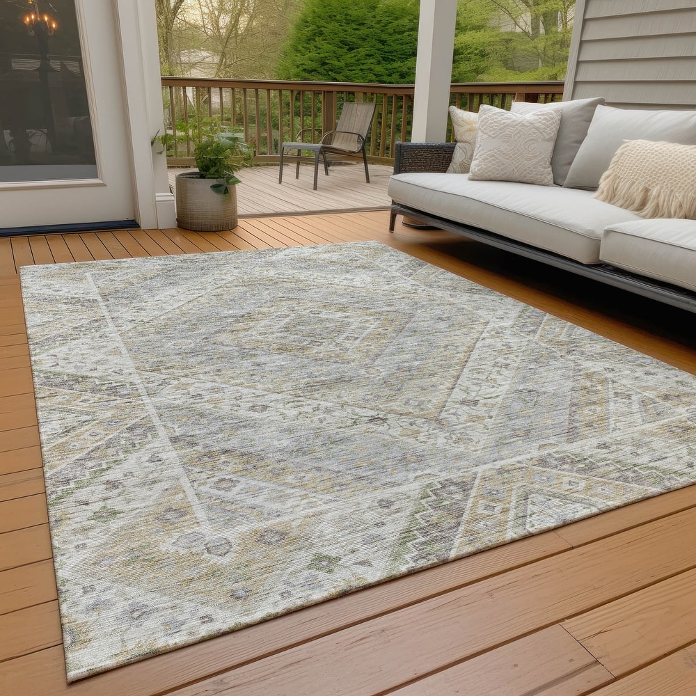 Machine Washable Indoor/Outdoor Traditional Ali Chantille Rug