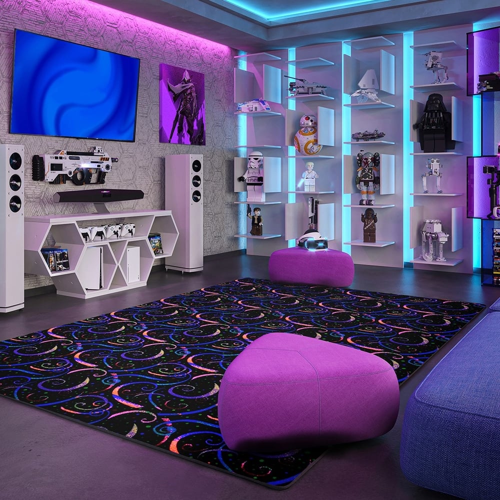 Dynamo Fluorescent Nylon Area Rug